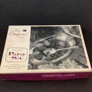Vintage two-piece servings to New Orleans international deep silver with origina